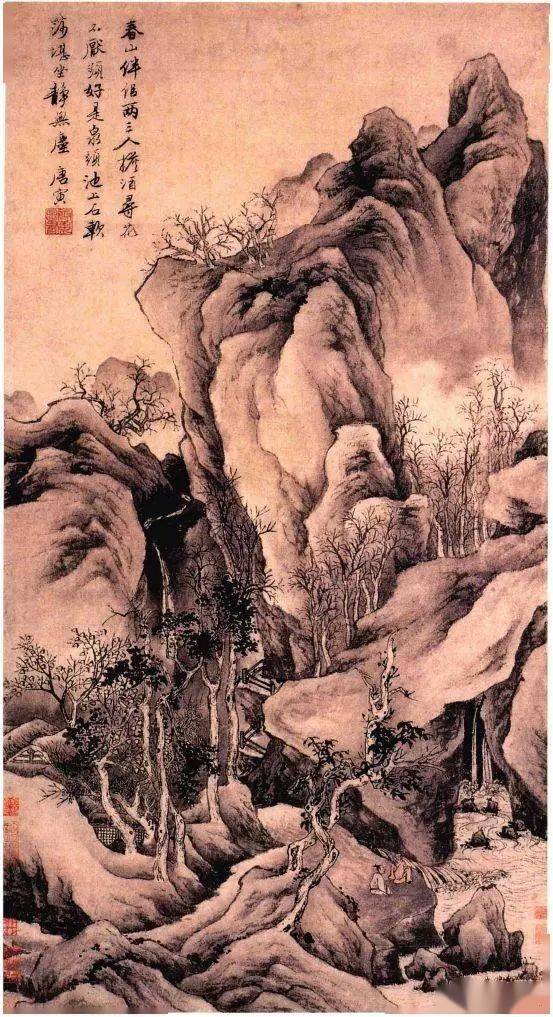 小鸡吃米图唐伯虎真迹-唐伯虎神笔勾勒，小鸡争抢米粒，乐趣与混乱交织